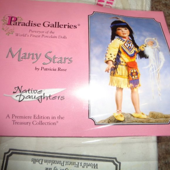 Paradise Galleries "Many Stars" Porcelain Doll - Native Daughters -  New - Picture 3 of 5